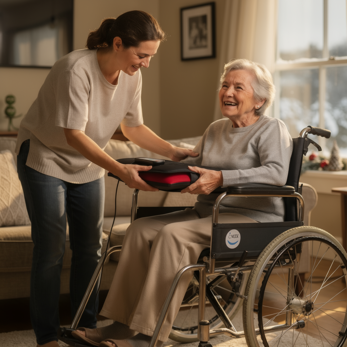 VibraHeat™ Asiento de Masaje Terapéutico con Calor para Alivio del Estrés y Relax Total