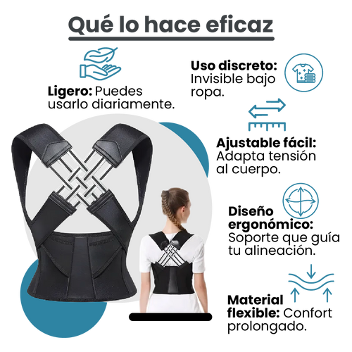 PosturePro™ Corrector de Postura Ergonómico Premium