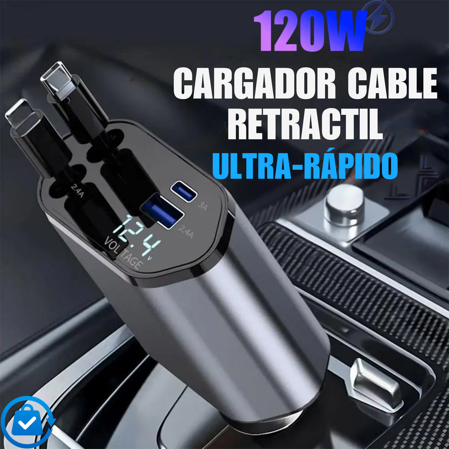 AutoVolt™ Cargador Coche iPhone & Android – Alta Calidad Premium®