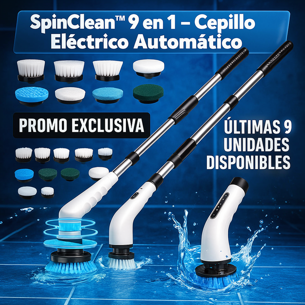 SpinClean™ 9 en 1 |   Cepillo Eléctrico Automático