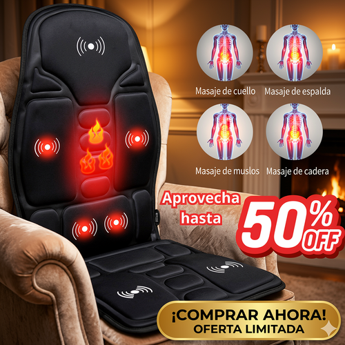 VibraHeat™   Asiento de Masaje Terapéutico con Calor para Alivio del Estrés y Relax Total
