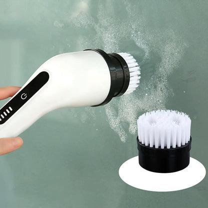 Cepillo de limpieza eléctrico giratorio con 9 cabezales para baño, cocina y coche